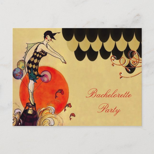 Rapariga Nadadora ~ Cartão postal / Convites / RSV (Frente)