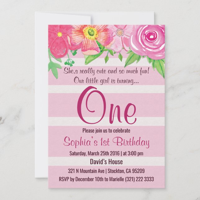 Rapariga Primeira 1rua Um Convite Para Festa de an (Frente)