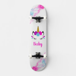 Rapariga Unicorn skate com nome