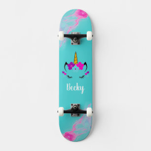 Rapariga Unicorn skate com nome