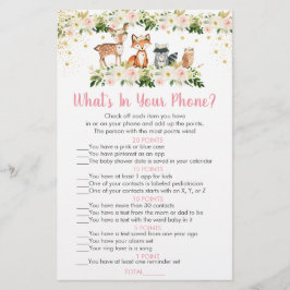 Rapariga Woodland Floral O que há no seu jogo tele