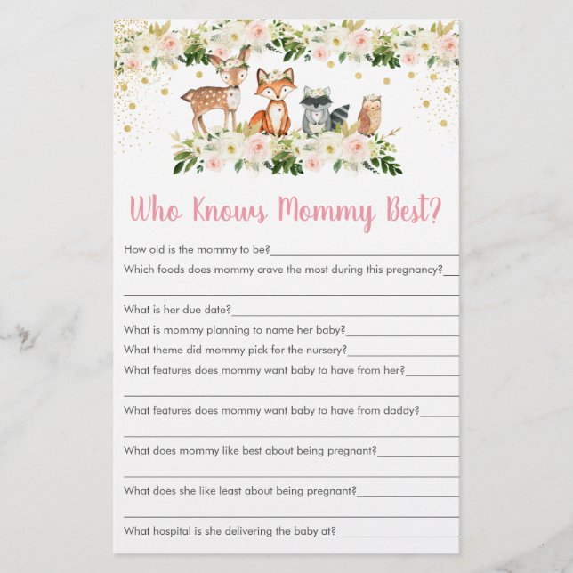 Rapariga Woodland Floral Que Conhece O Melhor Jogo (Frente)