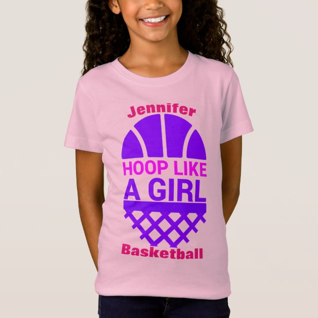 Raparigas De Basquete Como Uma Camiseta Menina (Frente)