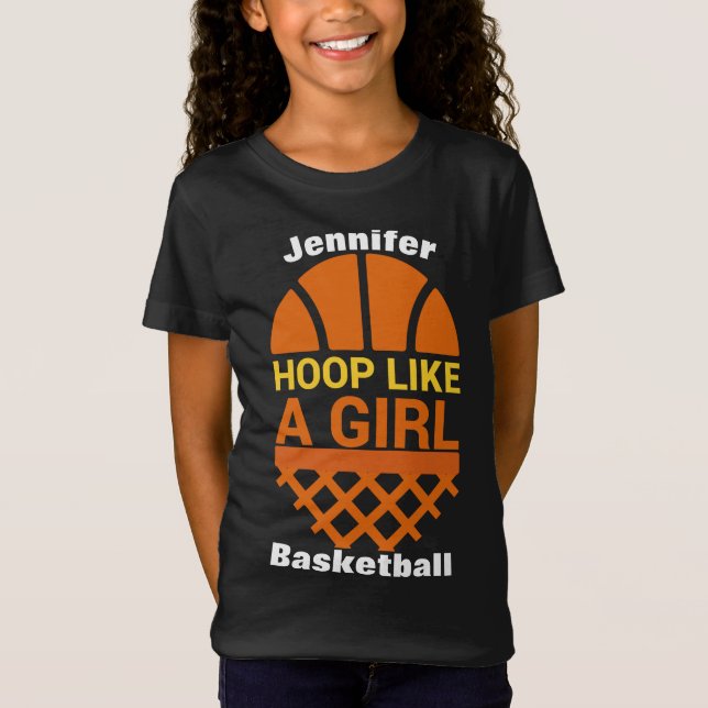 Raparigas De Basquete Como Uma Camiseta Menina (Frente)