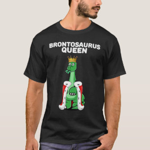 Raparigas Diplodocus Rainha Dinossauro Camisa Mulh