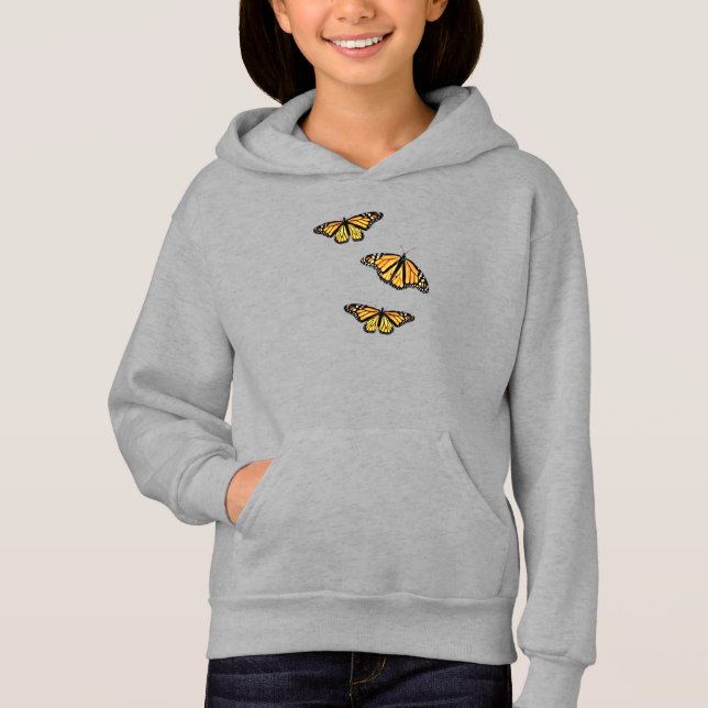 Raparigas Pullover Hoodie Três Monarcas (Frente)