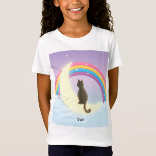 Raparigas T- Camisa com arco-íris