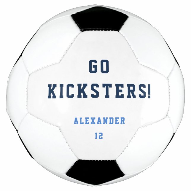 Rapaz Adolescente Esportivo Equipe Azul Bola Simpl (Frente)