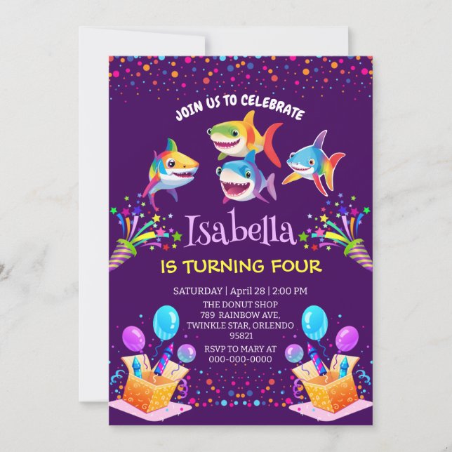 Rapaz festa de aniversário de balões arco-íris (Frente)