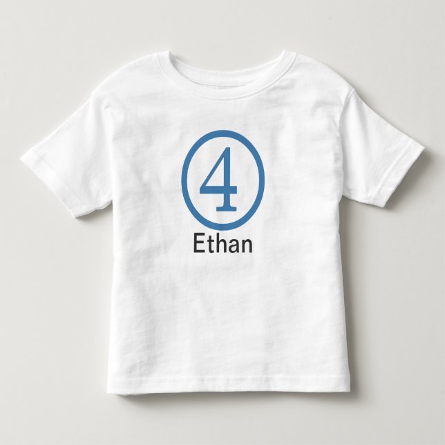 Rapaz Personalizável da Camisa do Quarto Aniversár (Frente)