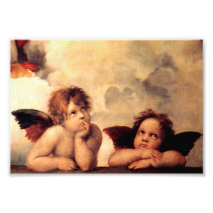 Raphael Cherubs Sistine Madonna Foto Impressão