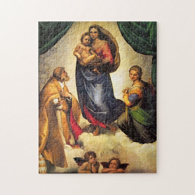 Raphael Madonna e Quebra-cabeça de Natal infantil (Vertical)