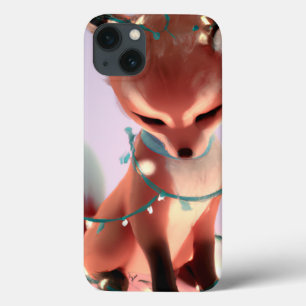 Raposa-Bebê-Cuta com Luzes de Fada iPhone 13 Caso