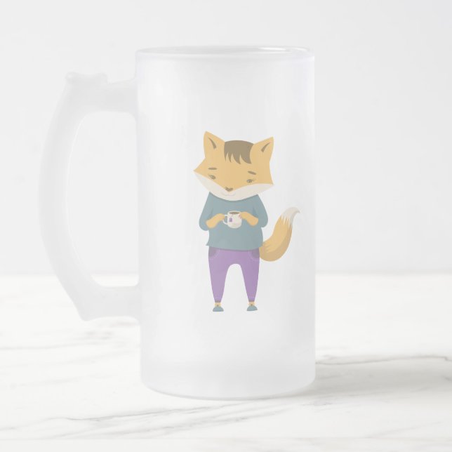 Raposa-branca com xícara de chá (Esquerda)