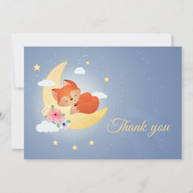 Raposa-branca no cartões de agradecimentos da Lua (Frente)