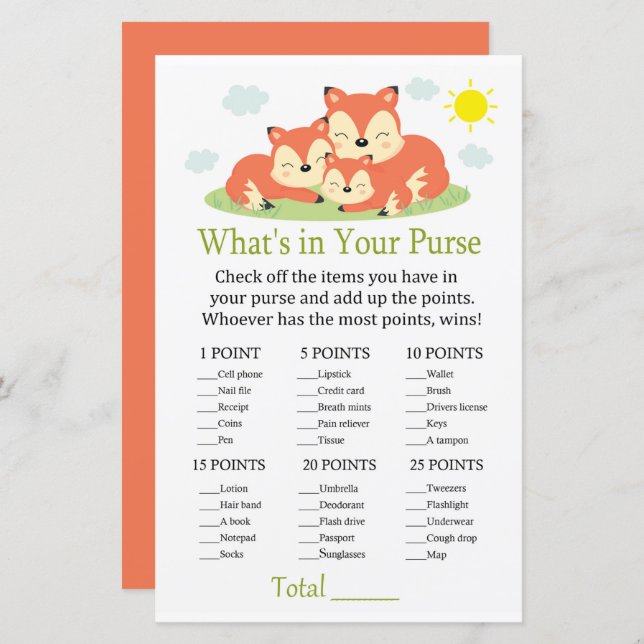 Raposa com sono O que há no seu jogo (Frente/Verso)