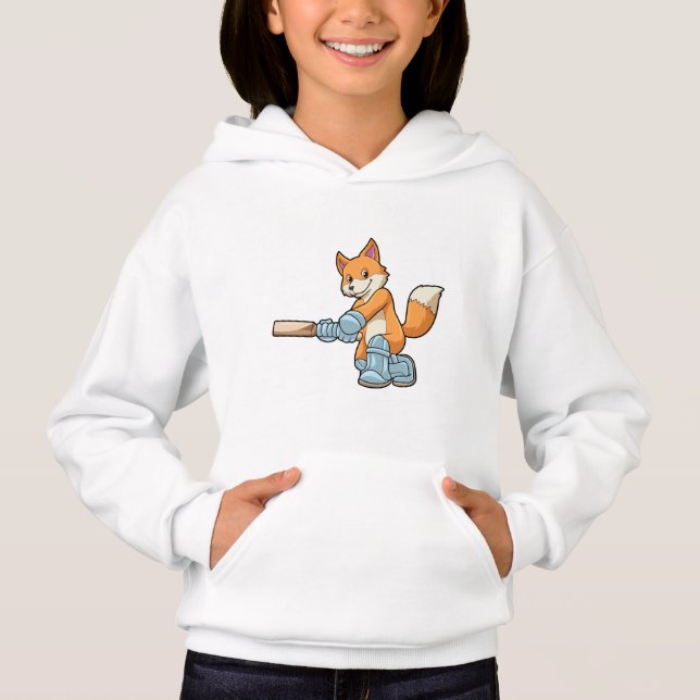 Raposa como Batsman com morcego de críquete (Frente)