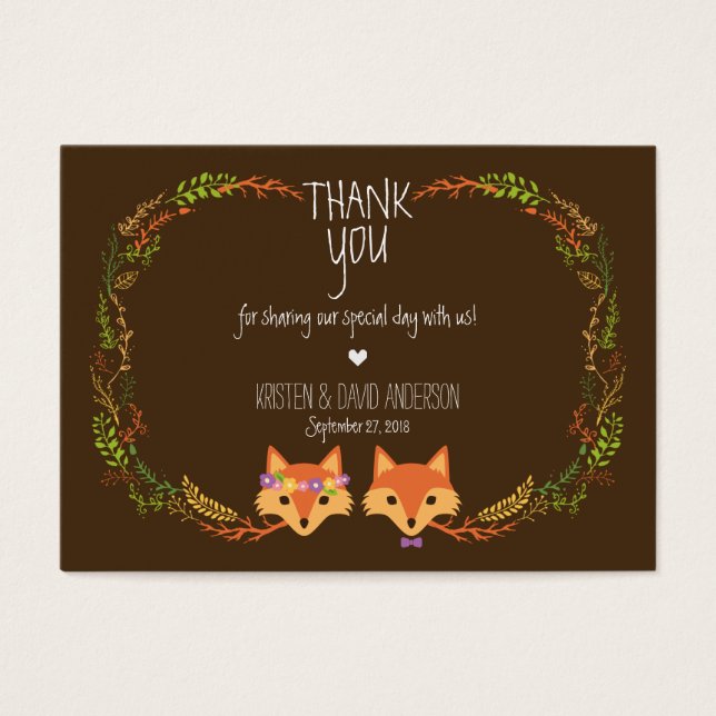 Raposa de Madeira Raposa Dicas de Presente/Cartões (Frente)