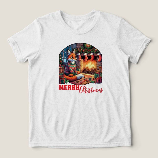 Raposa de Natal com Meias e Holly (Design frontal)