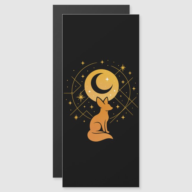 Raposa do Deserto Celestial - Lua e Estrelas Cósmi (Frente/Verso)