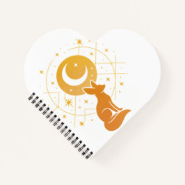 Raposa do Deserto Celestial - Lua e Estrelas Cósmi