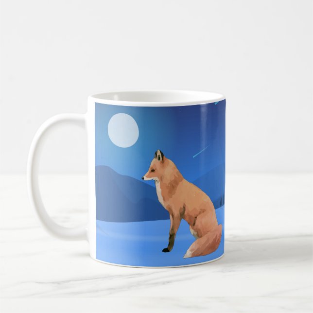 Raposa e Lua numa Caneca Noturna (Esquerda)