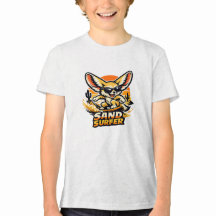 Raposa Fennec Surfista de Areia Desenho de Deserto