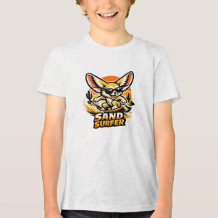 Raposa Fennec Surfista de Areia Desenho de Deserto