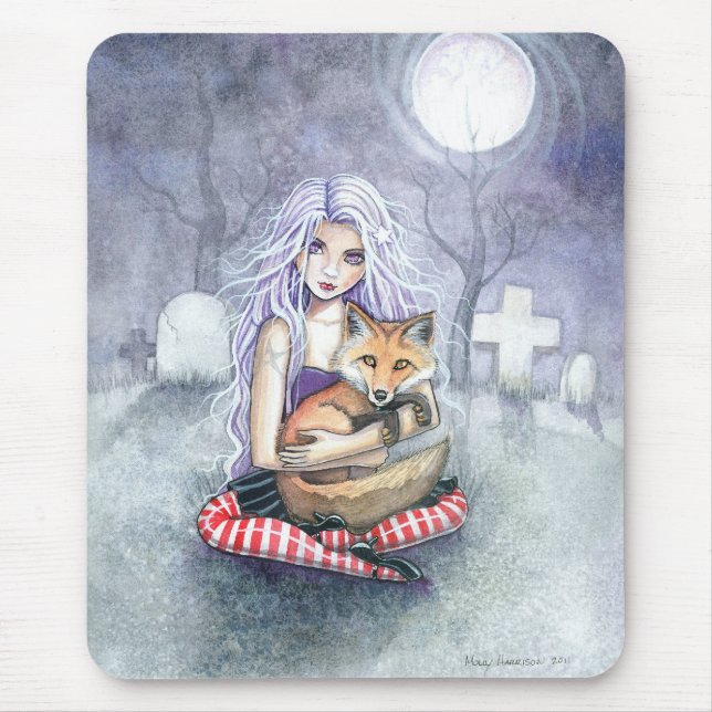 Raposa Gothic Fantasy Mousepad de Annie (Frente)