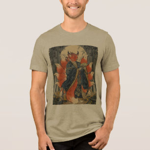 Raposa Kitsune de Nove Caudas Arte da Mitologia