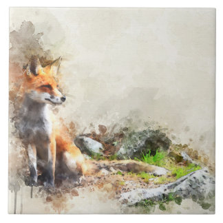 Raposa na pintura selvagem