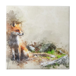 Raposa na pintura selvagem