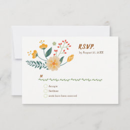 Raposa Romântica e Folhagem Floral RSVP