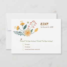 Raposa Romântica e Folhagem Floral RSVP