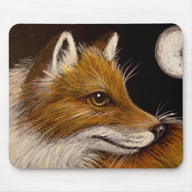 RAPOSA VERMELHA - LUA CHEIA Mousepad (Frente)