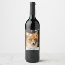 Raposa Vermelha Mockup Rótulos de Vinho Personaliz
