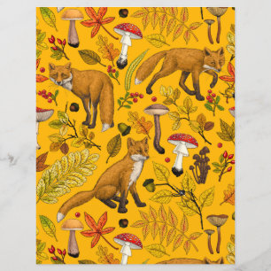 Raposas de outono em laranja