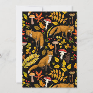 Raposas de outono em preto