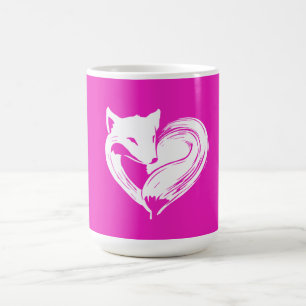 Raposas do amor - branco da caneca