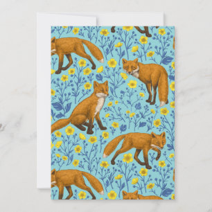 Raposas e ampolas em azul-piscina