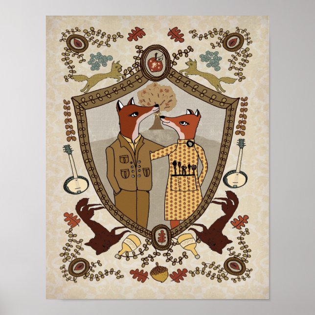 Raposas na Impressão do Amor (Frente)