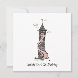 Rapunzel Princesa Convite de festas de Tonalidade