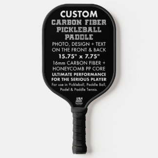 Raque de Paddleball em Fibra de Carbono Personaliz