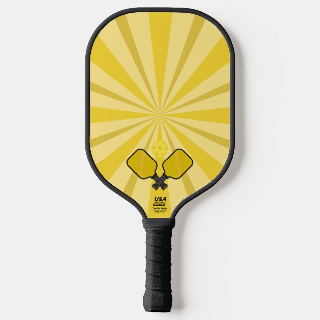 Raque de Pickle Ball Amarelo Espiral (Back)
