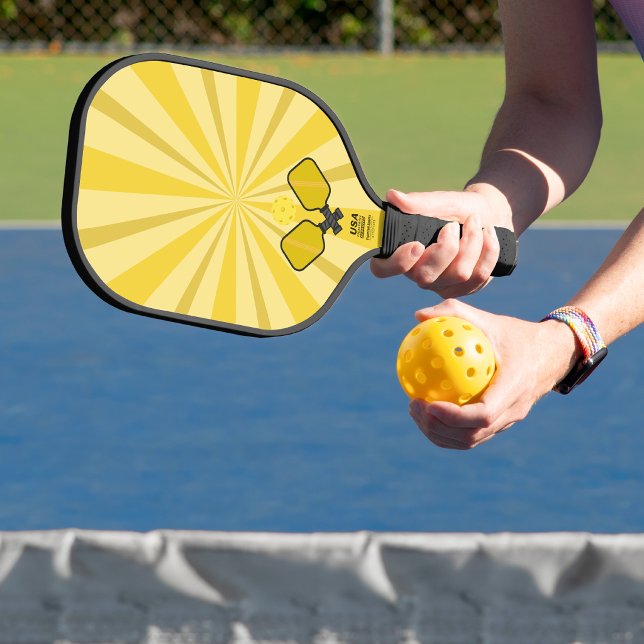 Raque de Pickle Ball Amarelo Espiral (Criador carregado)