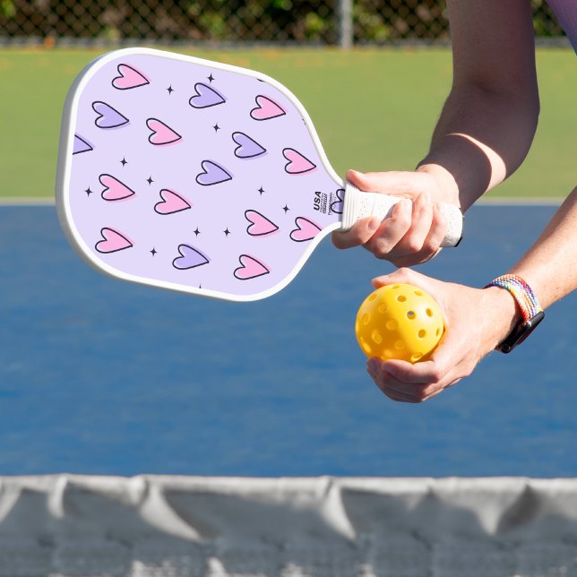 Raque de Pickle Ball com Desenho de Coração (Criador carregado)