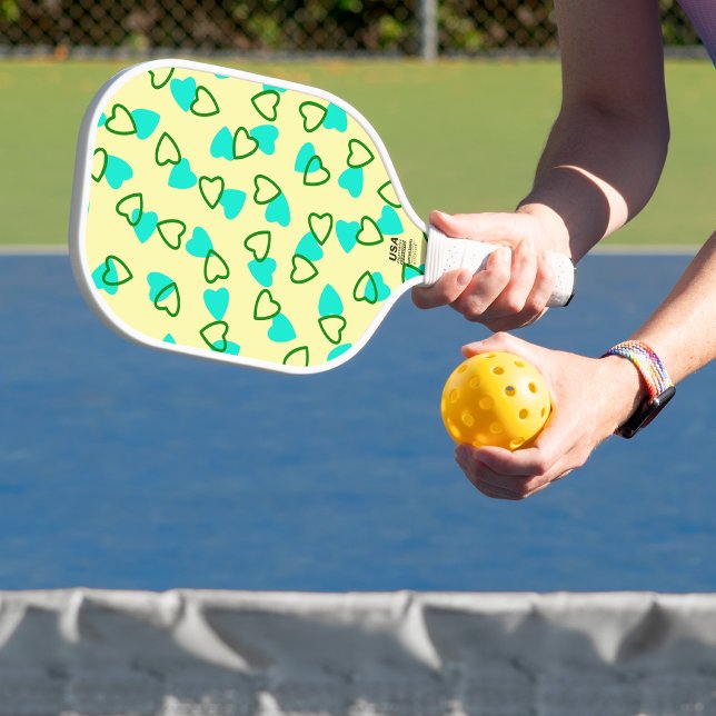 Raque de Pickle Ball com Desenho de Coração (Criador carregado)
