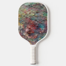 Raque de Pickleball Abstrata Colorida