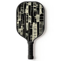 Raque de pickleball abstrata moderna preta e branc