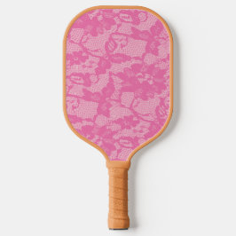 Raque de Pickleball com Estampa de Renda Rosa Meni